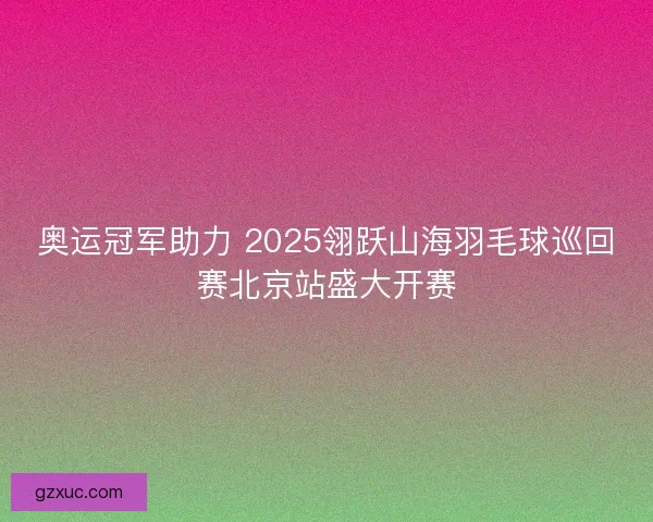 奥运冠军助力 2025翎跃山海羽毛球巡回赛北京站盛大开赛
